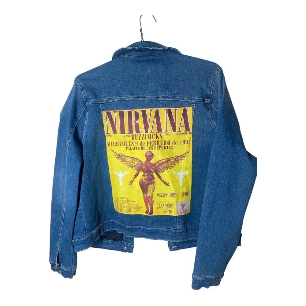 {EUC} Seven 7 Nirvana Jean Jacket Size Large